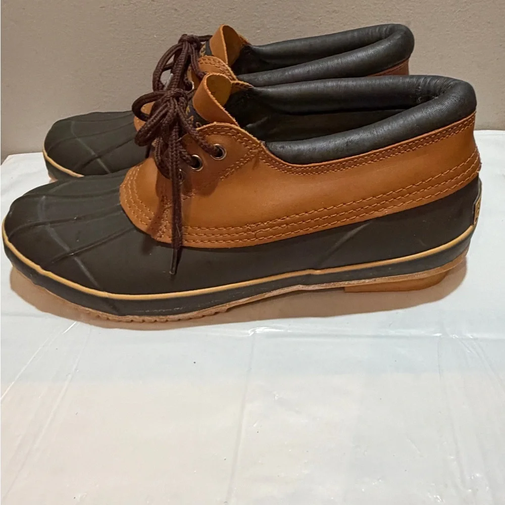 Northeast Outfitters Men's Waterproof Low-Cut Duck Boots – Tan & Brown (Size11)
